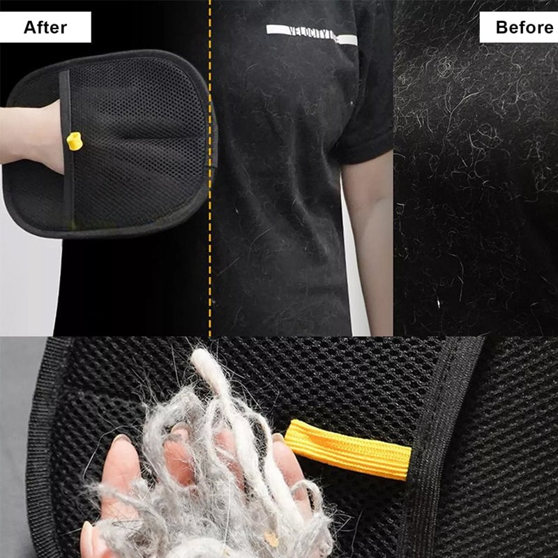 Pet Grooming & Deshedding Glove – Gentle Hair Removal for Dogs & Cats with Adjustable Fit & Easy-Clean Design