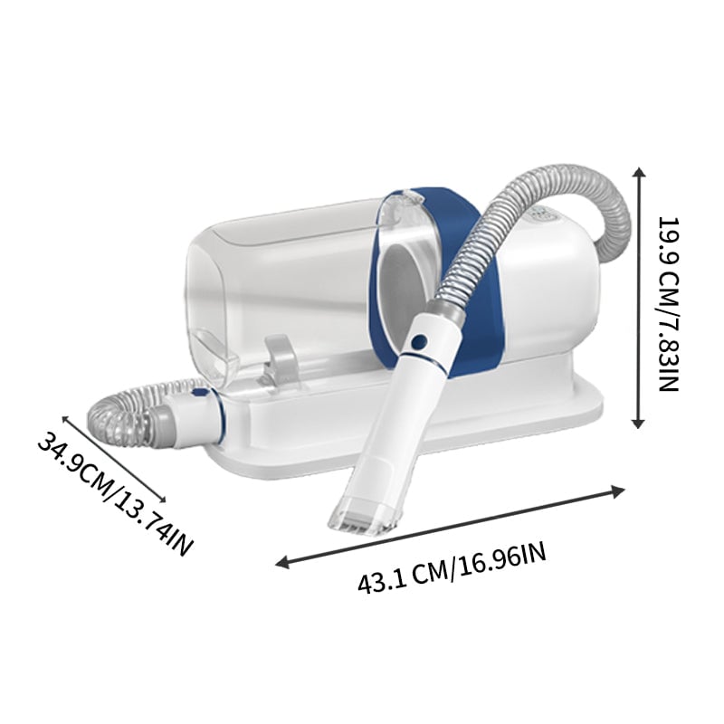 Pet Grooming Vacuum Kit – Low-Noise Suction with 5 Grooming Attachments & 2.3L Dust Bin for Dogs & Cats