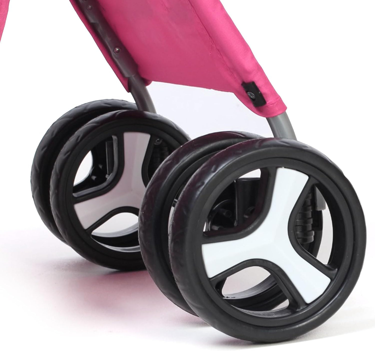 Foldable Pet Stroller with Rain Cover – Compact Buggy for Small & Medium Dogs & Cats with Cup Holder & Storage Basket (Pink)