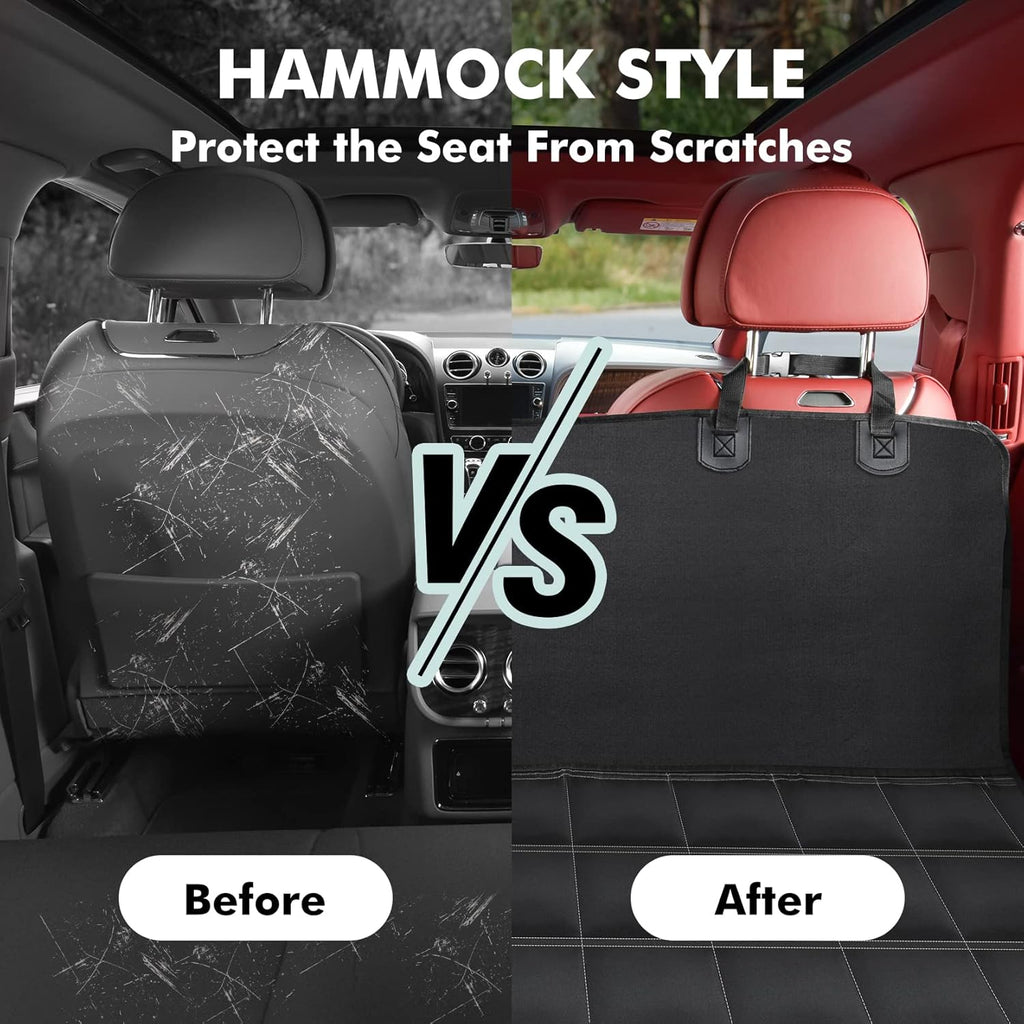 Hopidogie 4-in-1 Dog Car Seat Cover – Waterproof, Nonslip & Scratchproof Hammock, Bench Seat, Boot & Picnic Mat