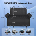 Hopidogie 4-in-1 Dog Car Seat Cover – Waterproof, Nonslip & Scratchproof Hammock, Bench Seat, Boot & Picnic Mat