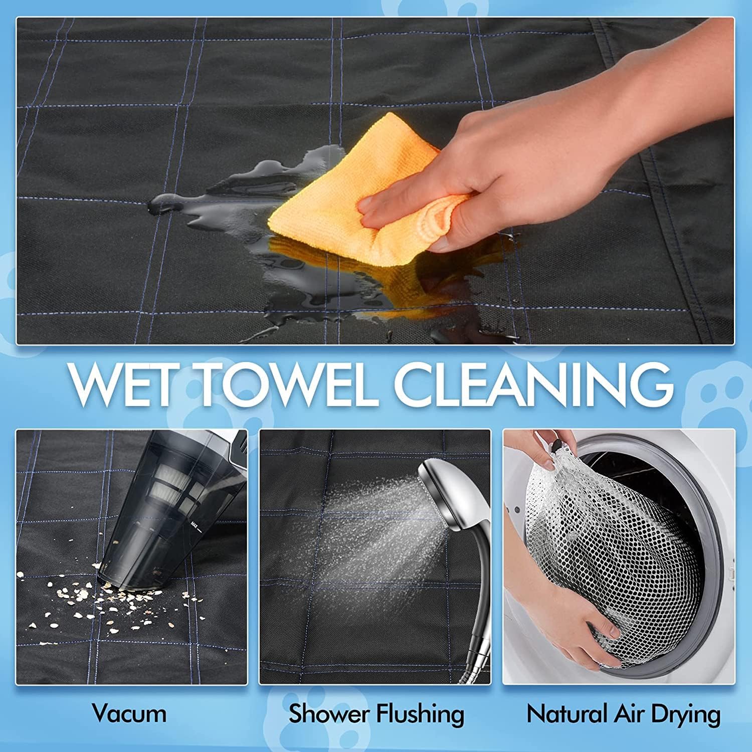 Hopidogie 4-in-1 Dog Car Seat Cover – Waterproof, Nonslip & Scratchproof Hammock, Bench Seat, Boot & Picnic Mat