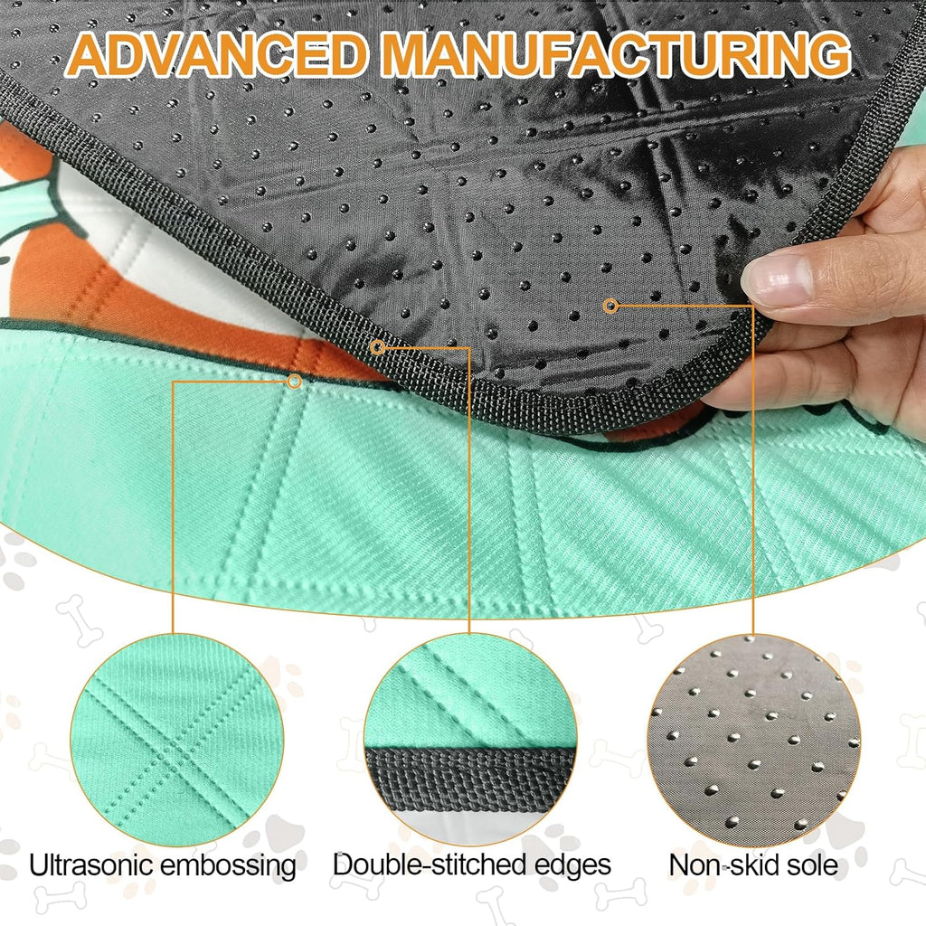 4-Pack Washable Dog Pee Pads – 35×22in Reusable, Leak-Resistant Puppy Training Mats with Non-Slip Backing (Blue)