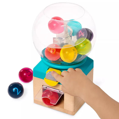 B. toys Rainbow Gumballs – Colors & Numbers Gumball Machine: Baby and Toddler Learning Toy, Fine Motor Skills Development