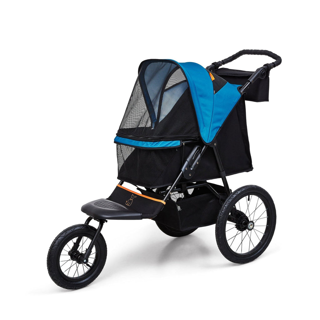 Palster Explorer Dog Stroller – All-Terrain Foldable Pet Buggy with Suspension (Black & Harbour Blue)