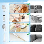 Pet Grooming Vacuum Kit – Low-Noise Suction with 5 Grooming Attachments & 2.3L Dust Bin for Dogs & Cats